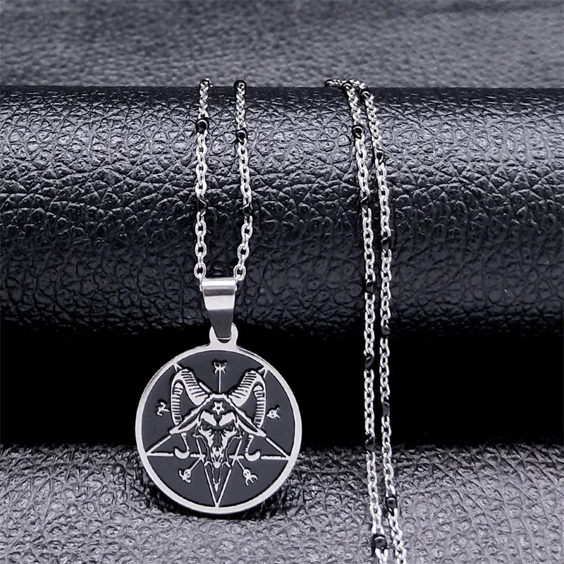 Steel Pendant Dark Enamel Transgender Symbol Triangle