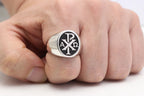 Chi Rho Cross Ring — 925 Silver