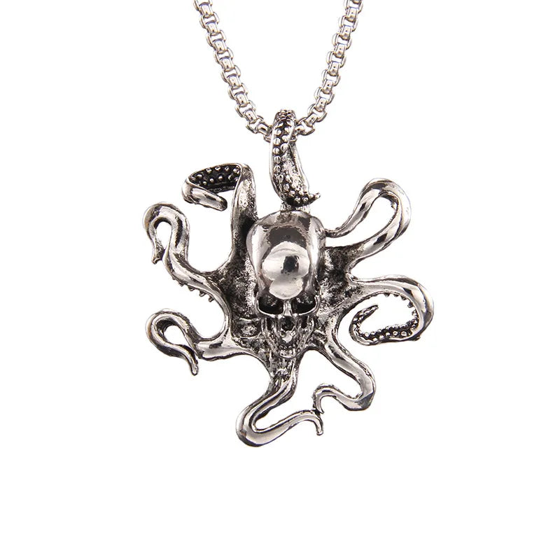 Skull Steel Pendant Octopus Europe America