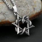Star Snake Steel Pendant Punk Vintage David Hexagram