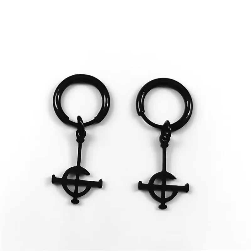 Cross Ghost Band Chain Necklace — Stainless Steel