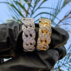 Iced Out Cuban Tennis Ring — Stainless