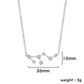 Unift Clear Zircon Zodiac Constellation Women Necklaces Star Sign Pisces Aries Taurus Pendant Fashion Horoscope Amulet Jewelry