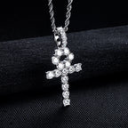 Iced Out Cross Pendant — 925 Silver