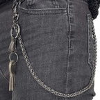 Wallet Chain Men Women Hip Hop Pants Chain Belt Chain KeyChain Pocket Chain Keel Chain for Motorcycle Style Pants Jeans