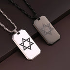 Star of David Pendant Necklace — Stainless Steel