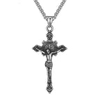 Catholic Cross Jesus Pendant — Stainless