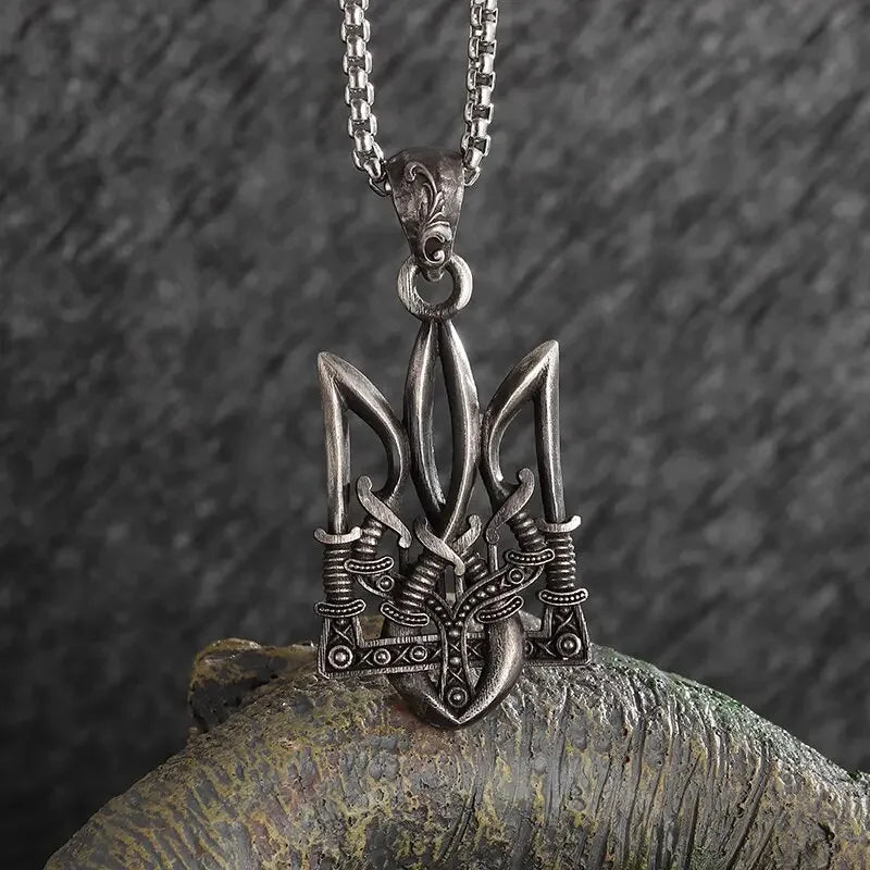 Seraph Warrior Pendant Necklace — Zinc Alloy