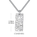 Vnox Wrinkle Geometric Necklace for Men, Stainless Steel Rectangular Pendant Box Chain Necklaces, Punk Jewelry Halloween Gifts