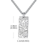 Vnox Wrinkle Geometric Necklace for Men, Stainless Steel Rectangular Pendant Box Chain Necklaces, Punk Jewelry Halloween Gifts