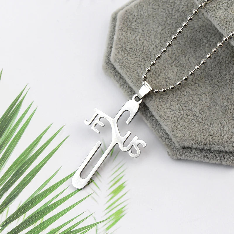 Anime Cross Chain Pendant Necklace — Zinc Alloy