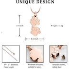 Double Paw Memorial Urn Necklace — Stainless Steel