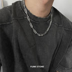 Textured Wrapped Choker Necklace — Stainless Steel