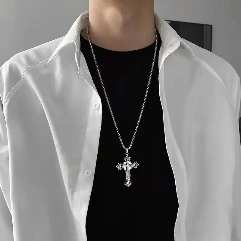 Cross Stainless Steel Pendant Necklace