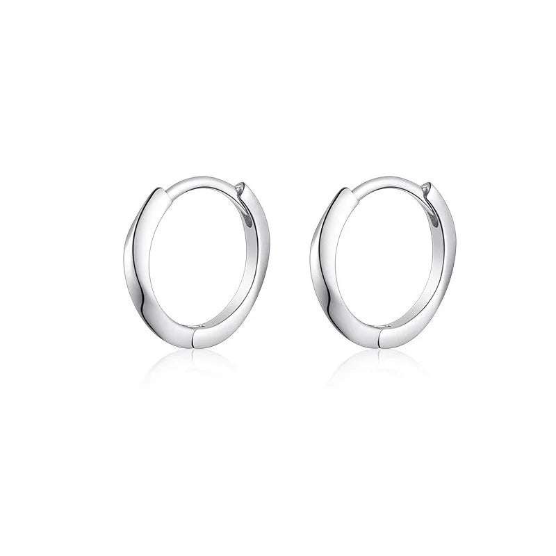 12MM Hoops Earrings For Men Jewelry Personality Silver Earrings Male Party Accessories