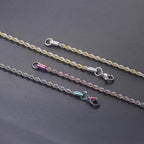 Rope Chain Necklace Two-Tone Stainless Steel 3MM