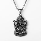 Ganesha Pendant Necklace — Stainless Steel