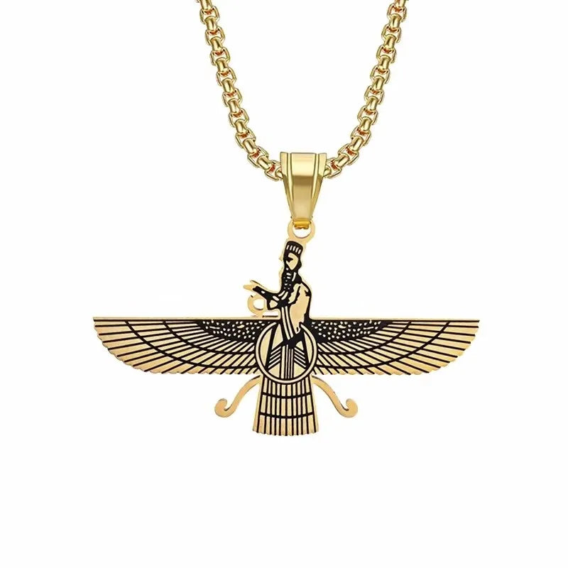 Faravahar Gold Pendant Necklace