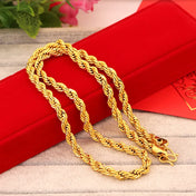 Gold-Tone Bold Twisted Statement Chain Necklace