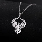 Phoenix Necklace Supernatural Amulet Chain God Bird Gift For Woman Men Kid Child Gold Color Stainless Steel Pendant Jewelry