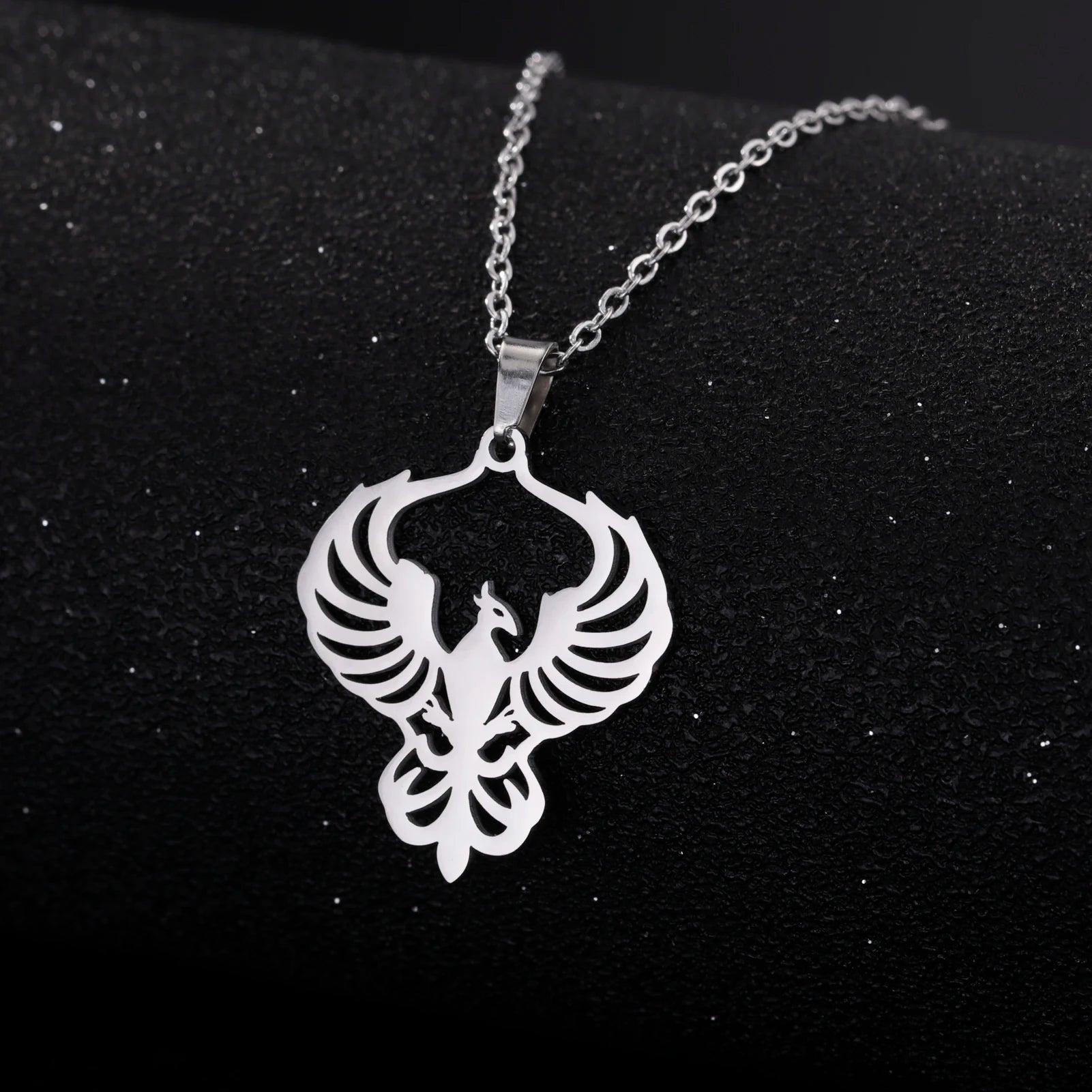 Phoenix Necklace Supernatural Amulet Chain God Bird Gift For Woman Men Kid Child Gold Color Stainless Steel Pendant Jewelry
