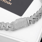 Iced Out Cuban Chain Necklace Stainless Steel 15MM