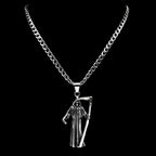 Antique Grim Reaper Death Pendant — Stainless Steel