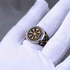 Stainless Steel Vikings Vegvisir Compass Runes Ring for Men Vintage  Fashion Celtic Knot Accessories Hip Hop Biker Jewelry Gift