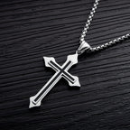Cross Black Pendant Japanese Korean