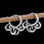 Nordic Viking Snake Tail Stud Earrings Amulet — Stainless Steel