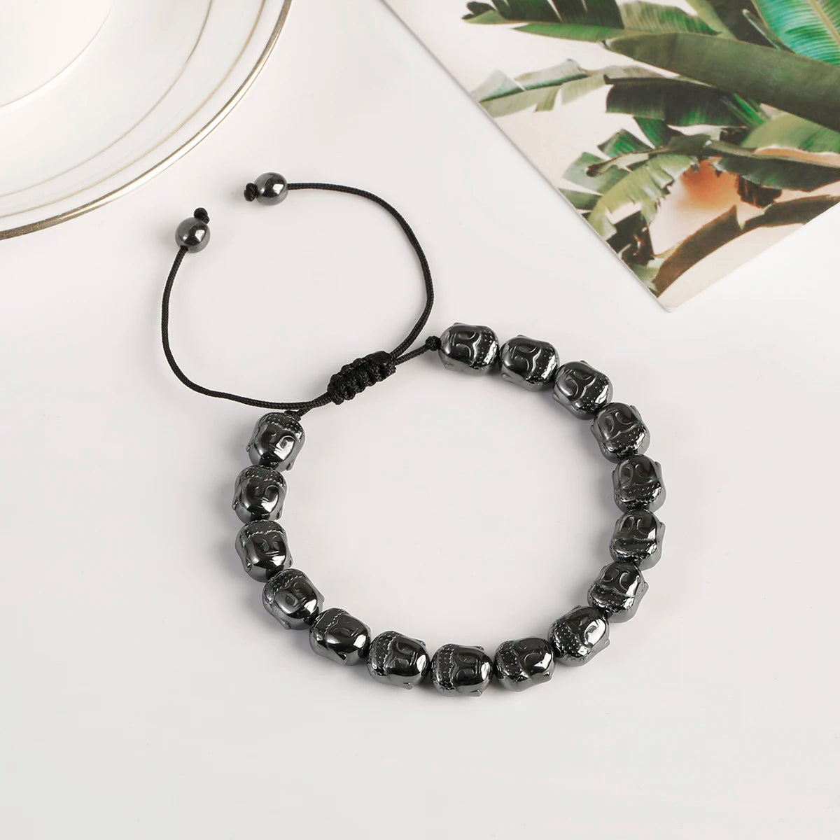 New Arrow Hematite Elastic Bracelet Men Jewelry Armband Heren Fashion Beaded Yoga Bracelet Women Bileklik
