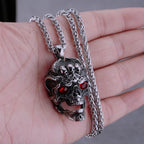 Neo-Gothic Skull Pendant Necklace — Stainless Steel