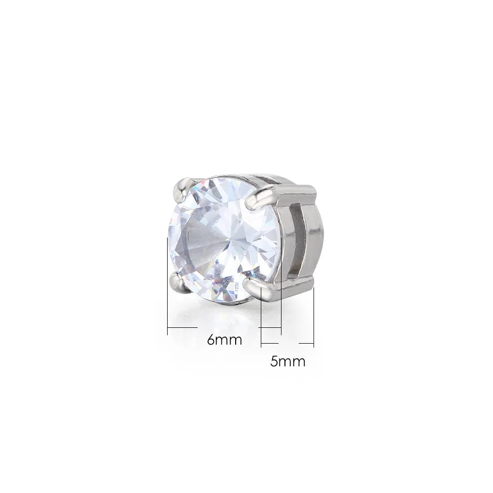 Stainless Steel Magnetic Earrings Non-Piercing