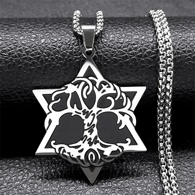 Star of David Solomon Necklace — Stainless Steel