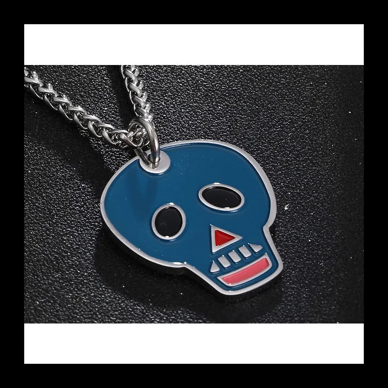 Ghost Head Pendant Necklace — Stainless