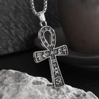 Retro Skull Cross Pendant Necklace — Stainless Steel