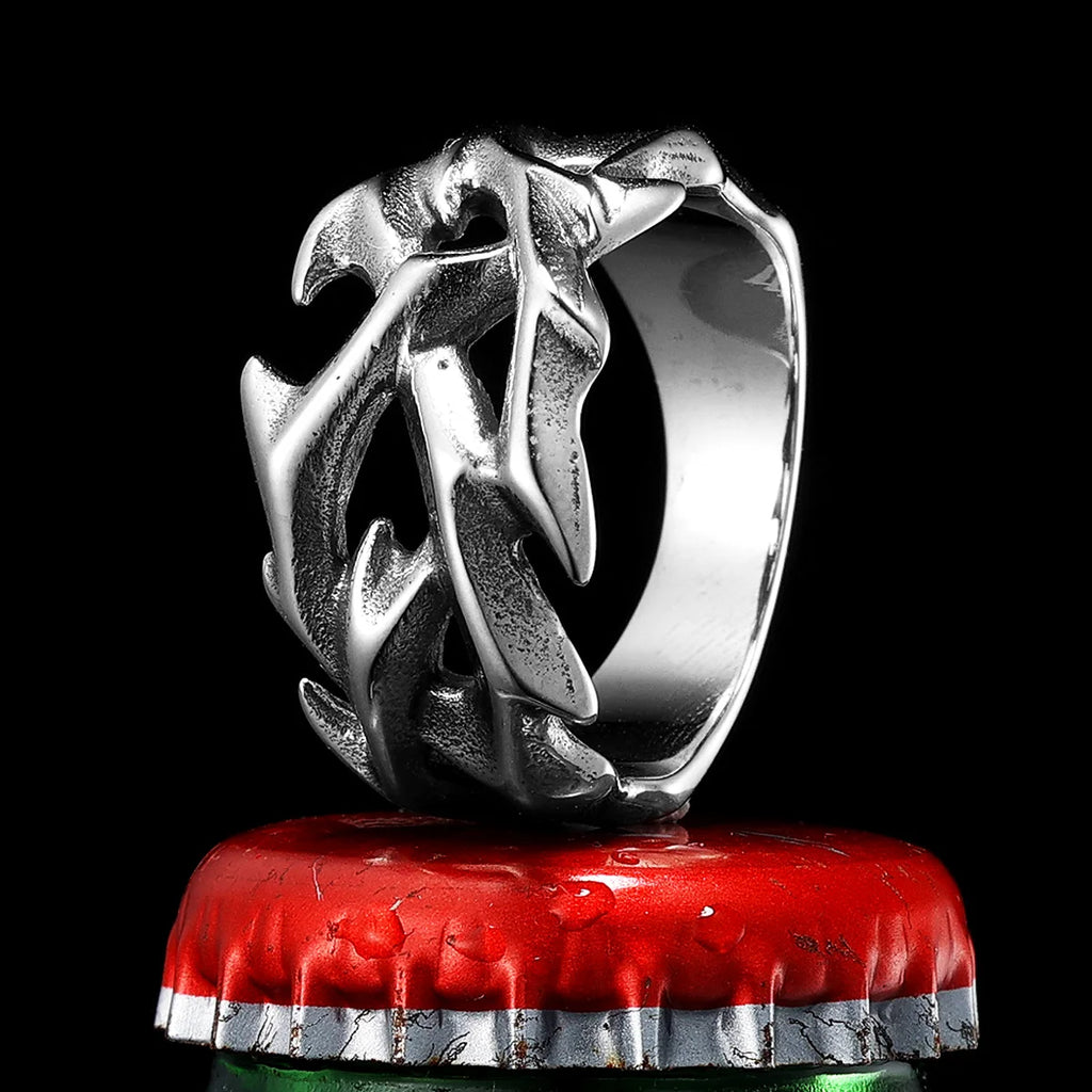 Crown of Thorns Ring — Stainless Steel