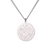 EUEAVAN Solomon Seal Necklace Stainless Steel King Prophet Hexagram Star Pendant Necklaces Religious Protection Amulet Jewelry