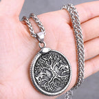 Nordic Vikings Tree of Life Odin Necklace Various Men Celtic Amulet Pendant Stainless Steel Vintage Charm Punk Jewelry