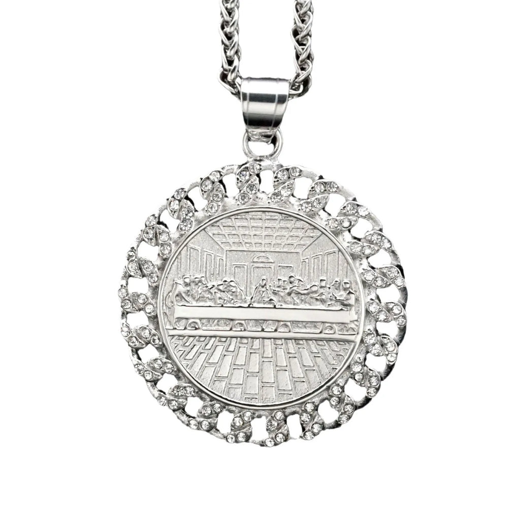 Iced Out Last Supper Pendant — Stainless Steel