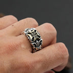 New Punk Large Cross Ring Adjustable Size Fashion Men's Personalized Design Jewelry Street Retro Gothic Trend