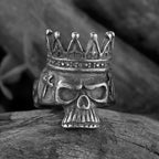 Men's Calvarium Skull Ring Gothic 316L Stainless Steel Biker Ring Motorcycle Band jewellery Party Gift OSR734