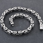 60/63CM Length Chain Necklace for Man Solid 10/13MM Width Stainless Steel Link Chains On Neck Jewelry Mens Necklaces