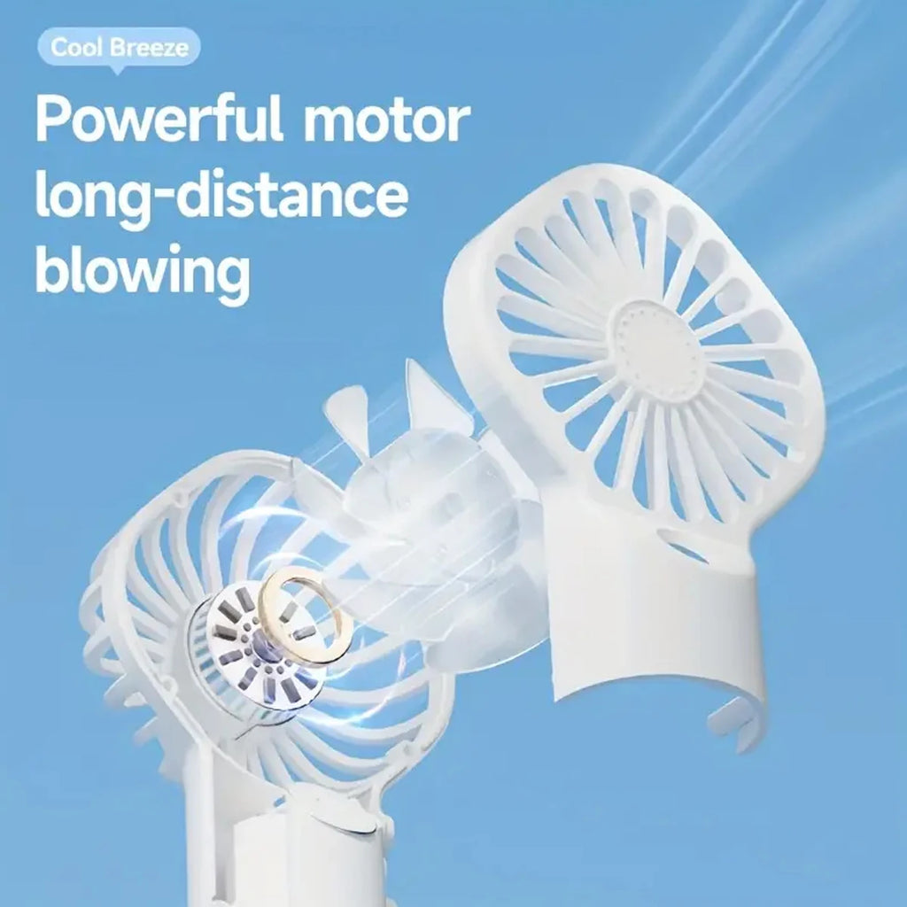 Handheld Mini Fan Air Conditioner USB Rechargeable Portable Mist Cooler Cooling Spray Humidifier Fan for