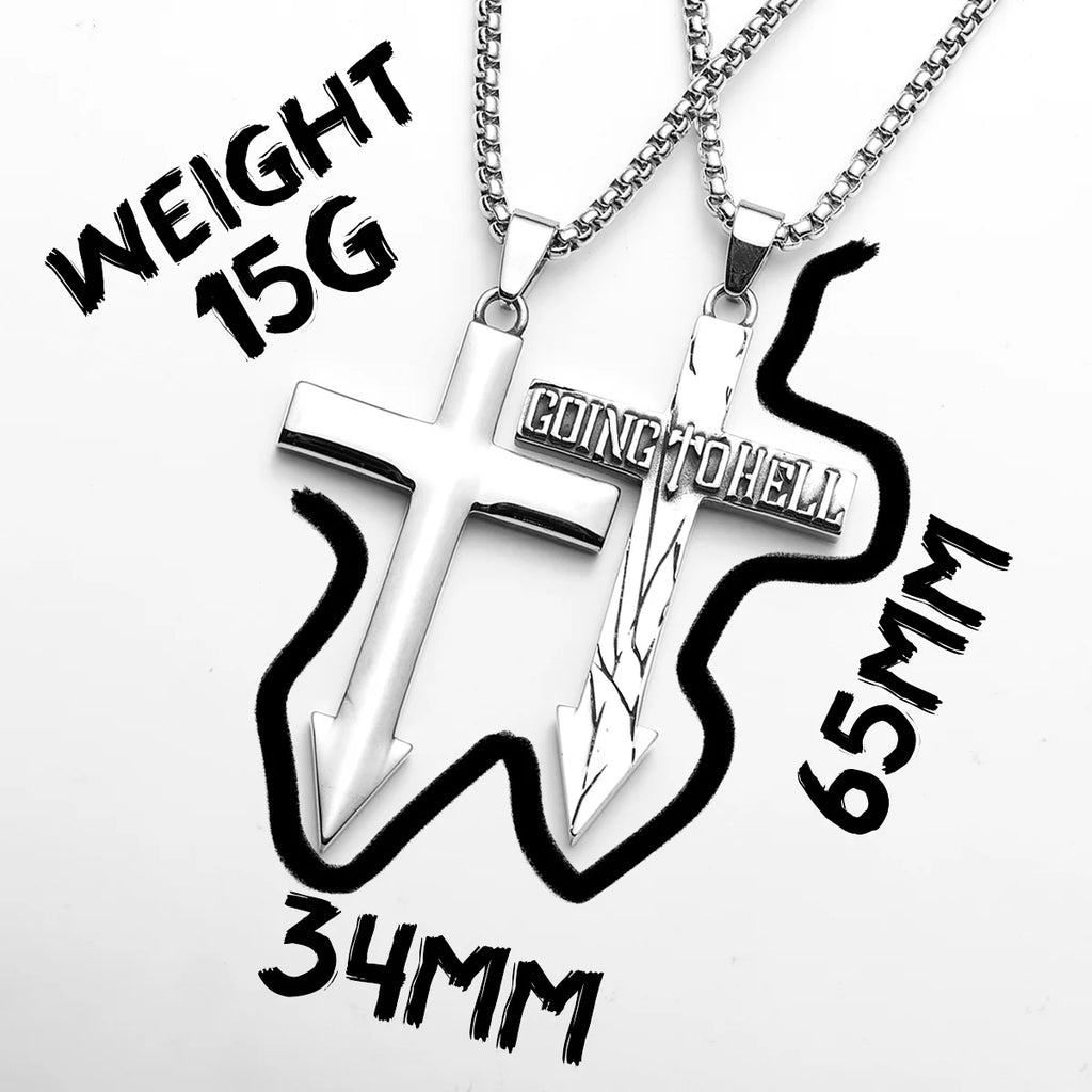 Cross Pendant Necklace Stainless Steel