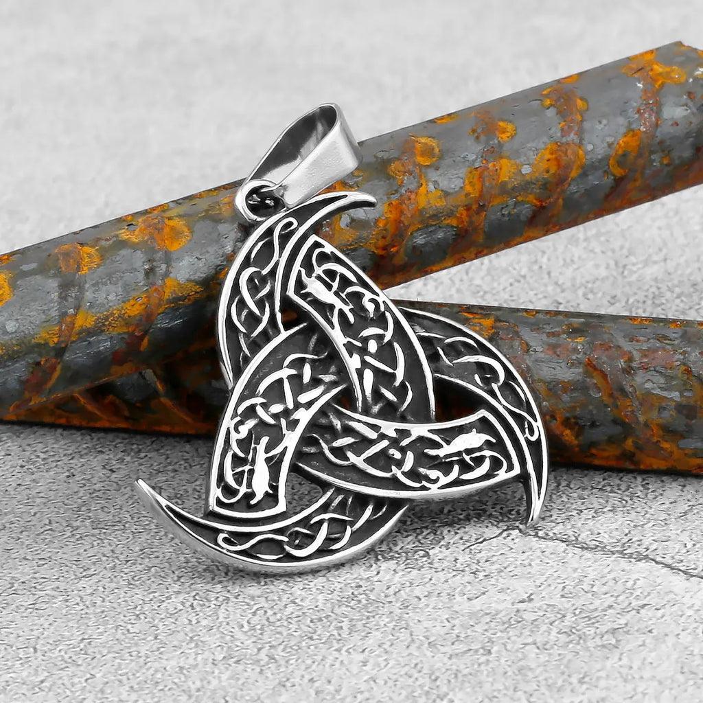 Celtic Trinity Knot Pendant Necklace — Stainless Steel