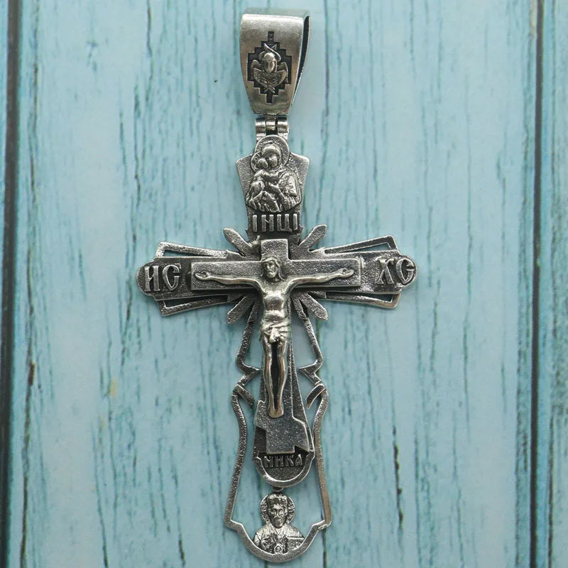 Orthodox Cross Stainless Steel Pendant Necklace