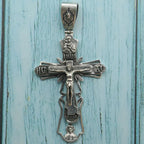 Orthodox Cross Stainless Steel Pendant Necklace