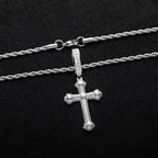 Iced Out Cross Pendant — 925 Silver