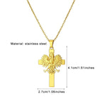 Poland Eagle Cross Necklace Golden Plated Stainless Steel Pendant Necklaces For Men Women Patriotic Jewelry 2026 Trendy